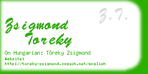 zsigmond toreky business card