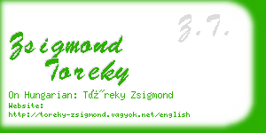 zsigmond toreky business card